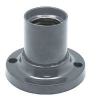 Патрон накладной прямой Ecola Base E14 Серебро картинка 